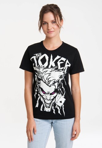 LOGOSHIRT T-Shirt 'DC Comics - Joker' in Schwarz