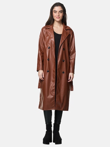 Manteau mi-saison Elara en marron