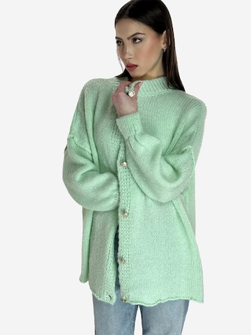 Elara Knit cardigan in Green: front
