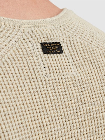PME Legend - Jersey 'Pullover with crewneck' en beige