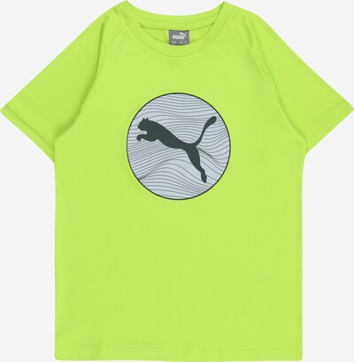 PUMA T-Shirt en gris / citron vert / noir, Vue avec produit