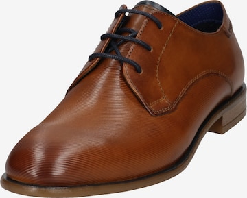 Chaussure à lacets bugatti en marron : devant