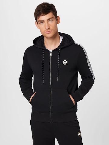 Michael Kors Zip-Up Hoodie in Black: front