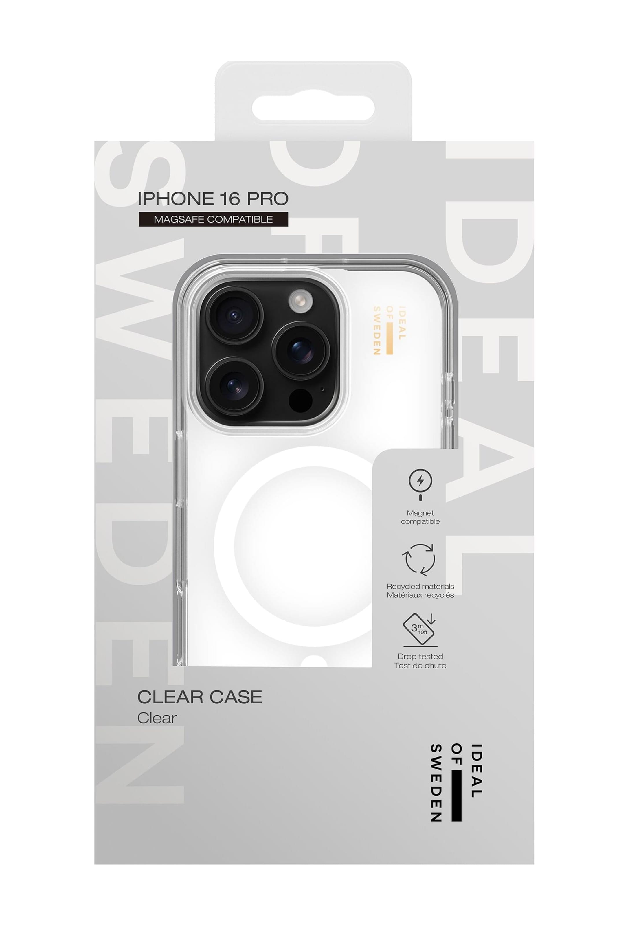 iDeal of Sweden Pouzdro na smartphone 'MagSafe iPhone 16 Pro' – průhledná