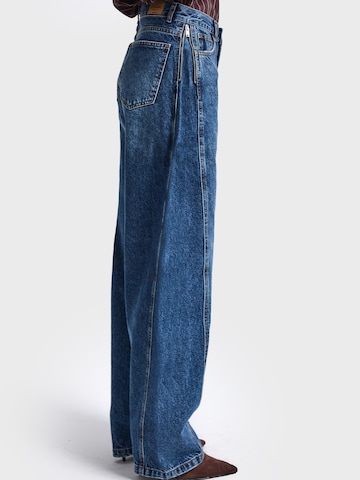 Barrel Jean 'ZIPPER BARREL BALLOON MID RISE JEANS - ROYAL BLUE' IT'S BASIC en bleu