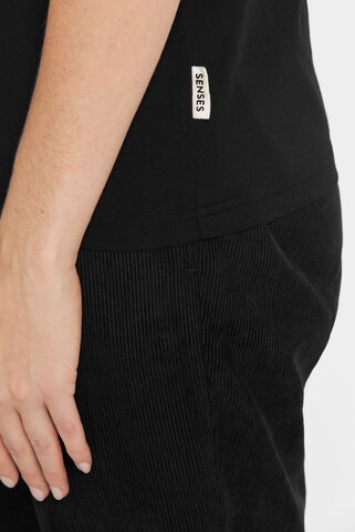 SENSES.THE LABEL T-Shirt 'Tul:ip' in Schwarz