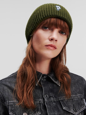 Karl Lagerfeld Beanie in Green: front