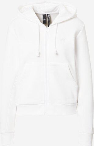 ADIDAS SPORTSWEAR Athletic Zip-Up Hoodie 'All Szn' in White: front