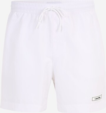 Calvin Klein Swimwear Kratke kopalne hlače | bela barva: sprednja stran