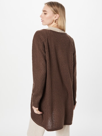 ICHI Knit Cardigan in Brown