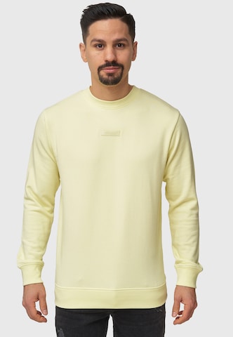 INDICODE JEANS Sweatshirt 'Baxter' in Yellow: front