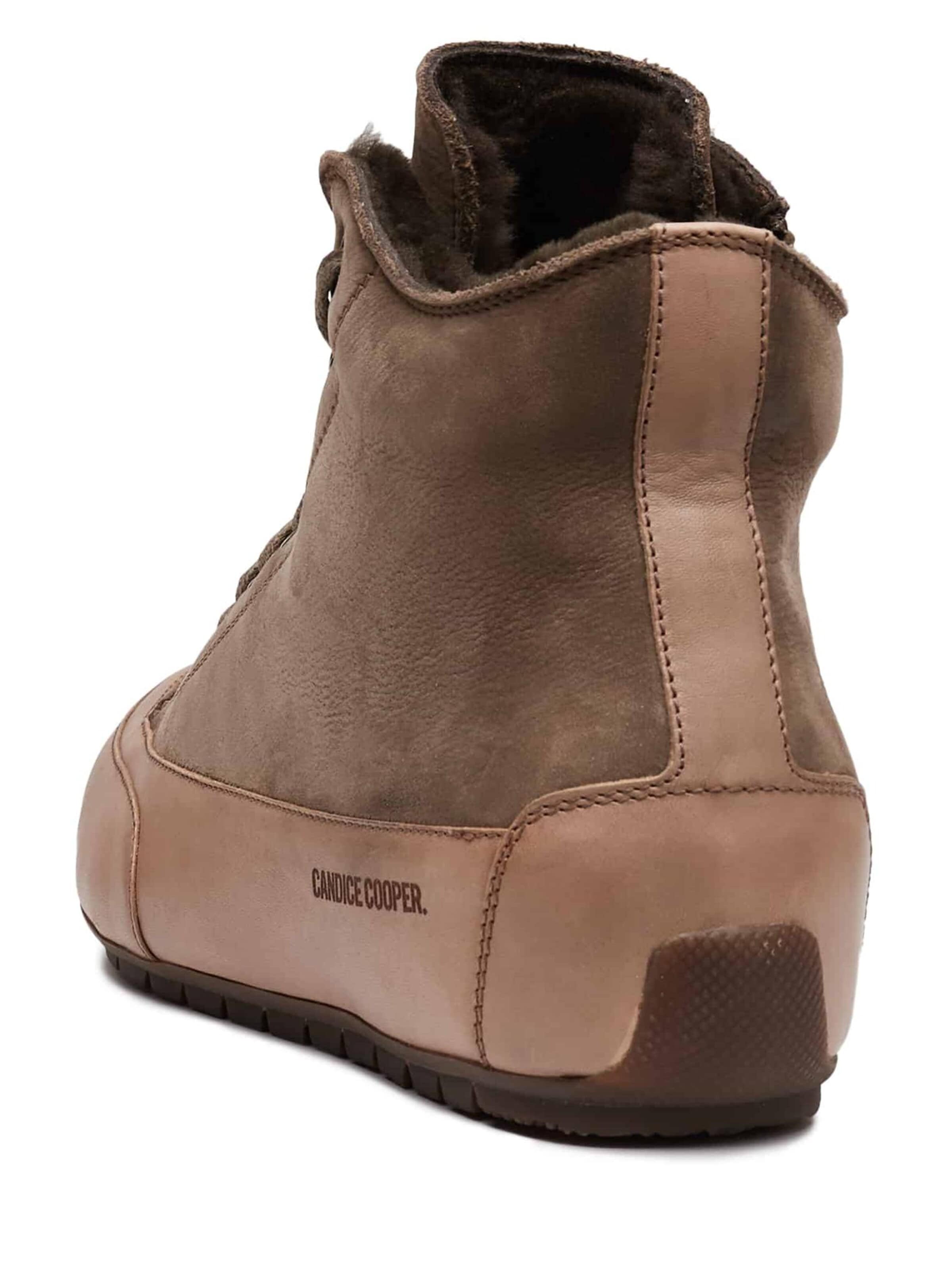 Candice Cooper Sneakers hoog 'PLUS FUR' in Bruin