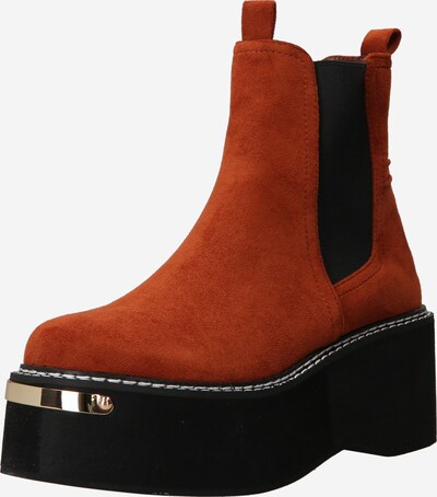 Nasty Gal Chelsea Boots en rouille, Vue avec produit