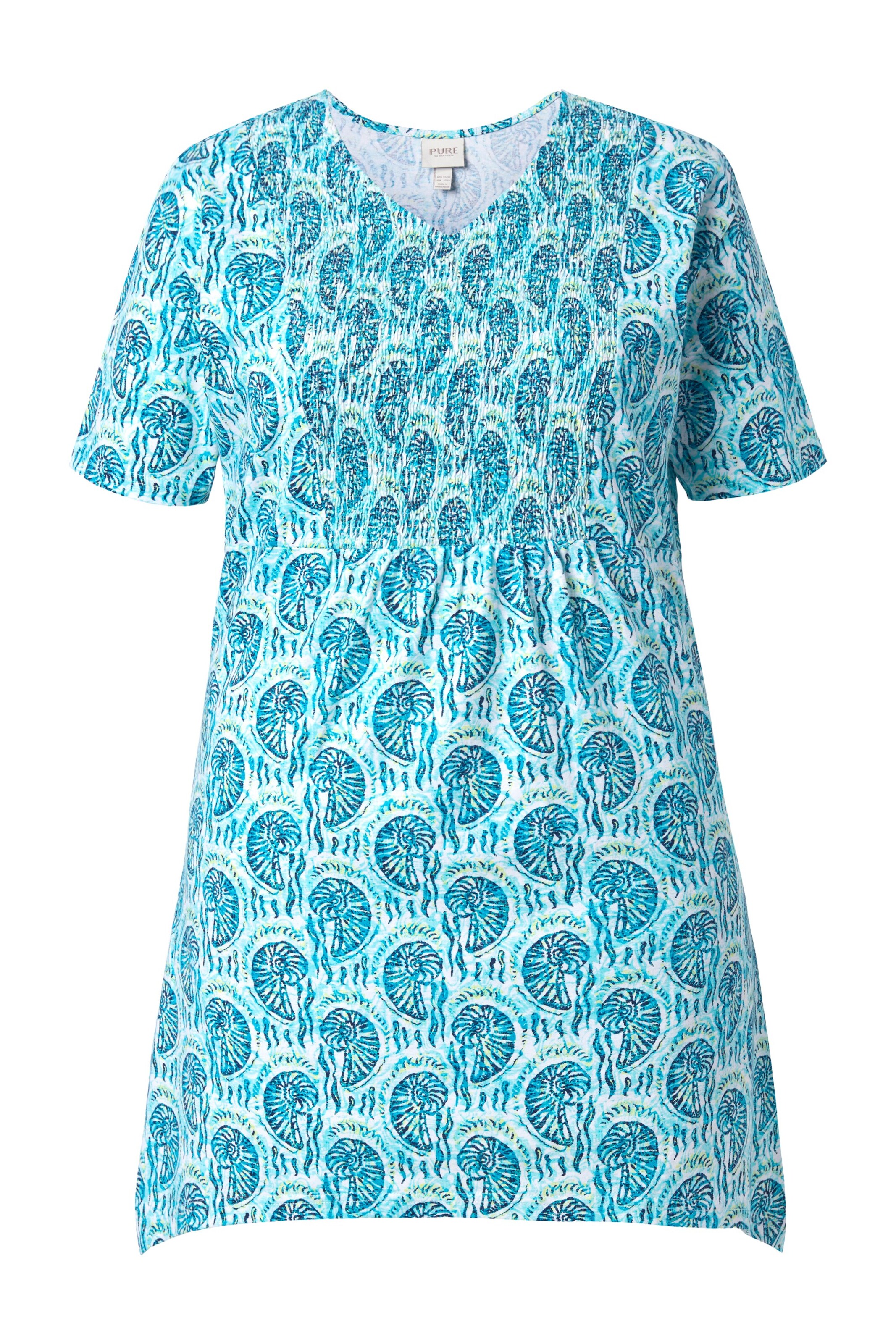 Ulla Popken Longshirt in Blau: Vorderseite