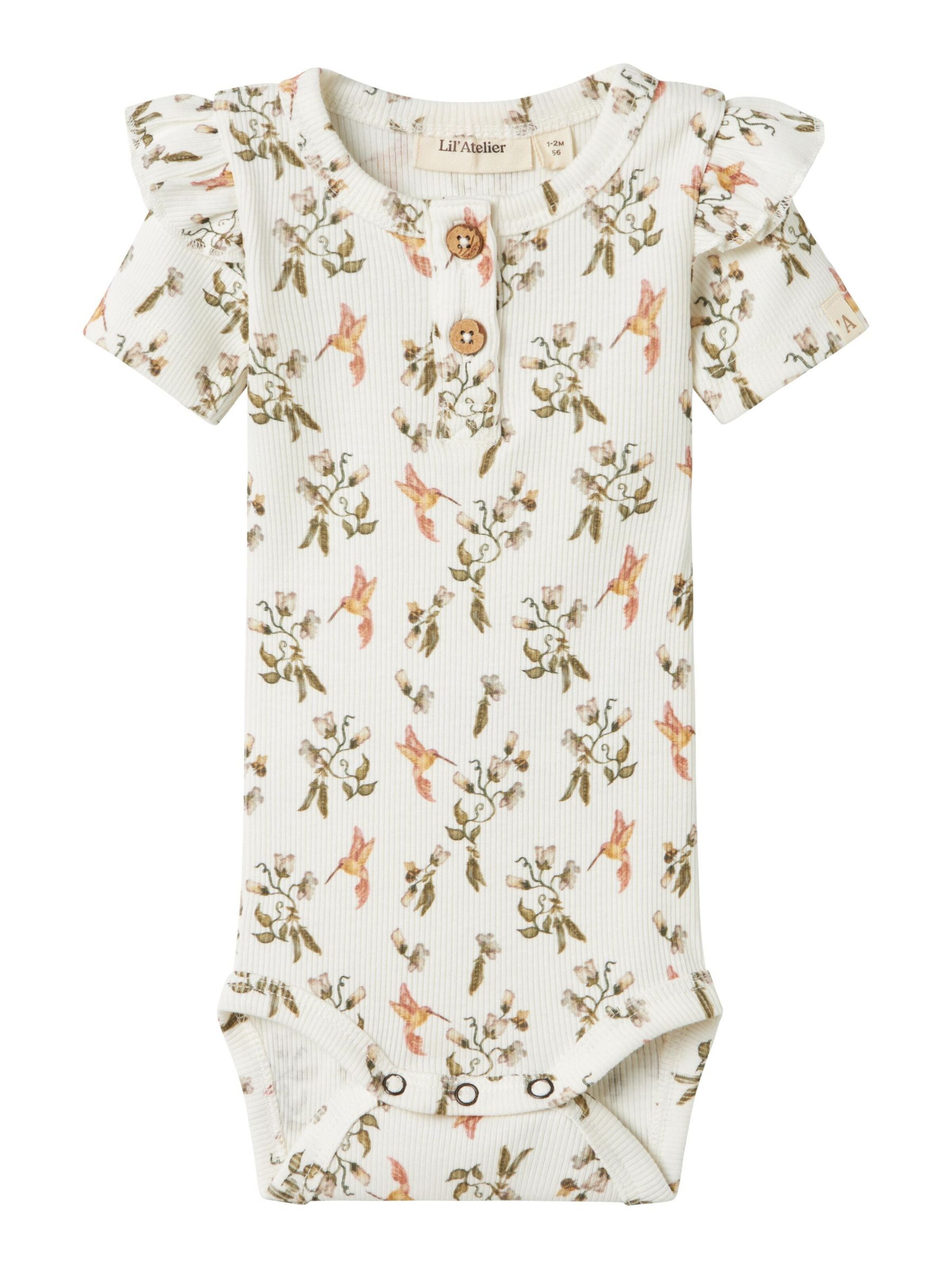 Barboteuse / body NAME IT en blanc : devant