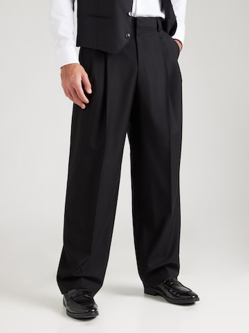 HUGOregular Hlače na crtu 'Fedix251' - crna boja: prednji dio