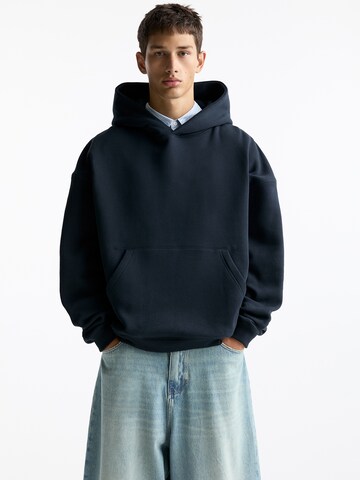 Pull&Bear Mikina – modrá: přední strana