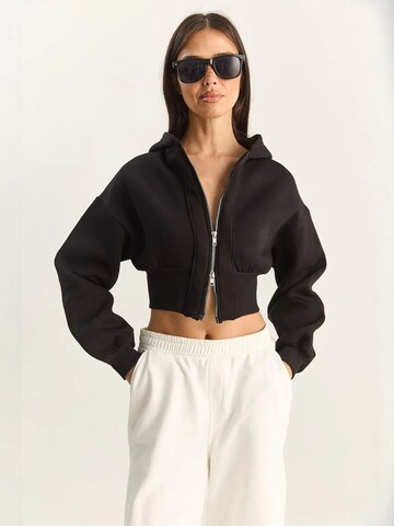 Bianco Lucci Sweatjacke in Schwarz