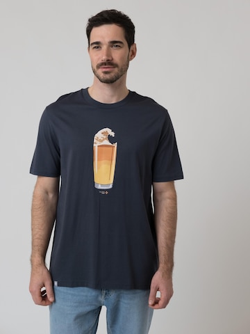 Bavarian Caps Shirt in Black: front