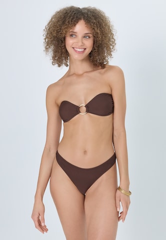 LSCN by LASCANA Bandeau Bikini in Bruin: voorkant