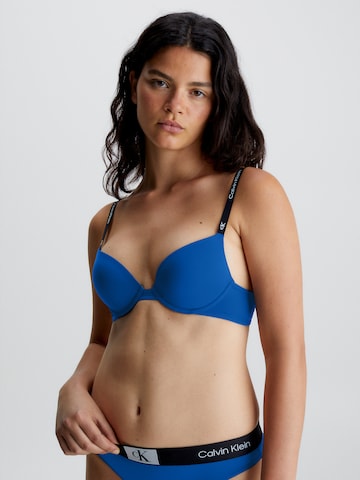 Calvin Klein Underwear Push-up Bra in Blue: front