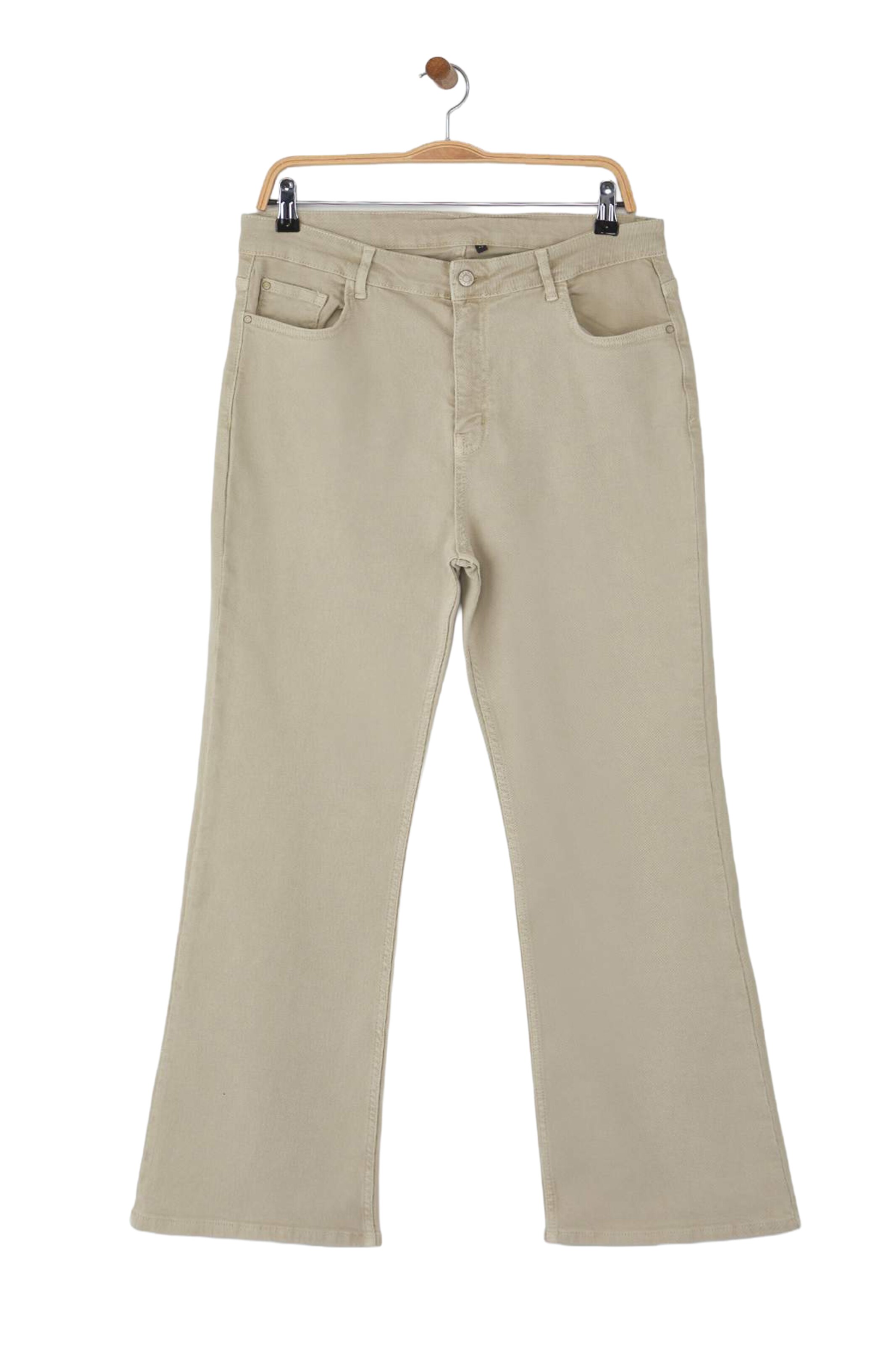 Trendyol Curve Jeans in Beige: front