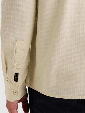 PME Legend Regular fit Overhemd 'Shirt in 100% cotton with chest pockets and badge' in Beige
