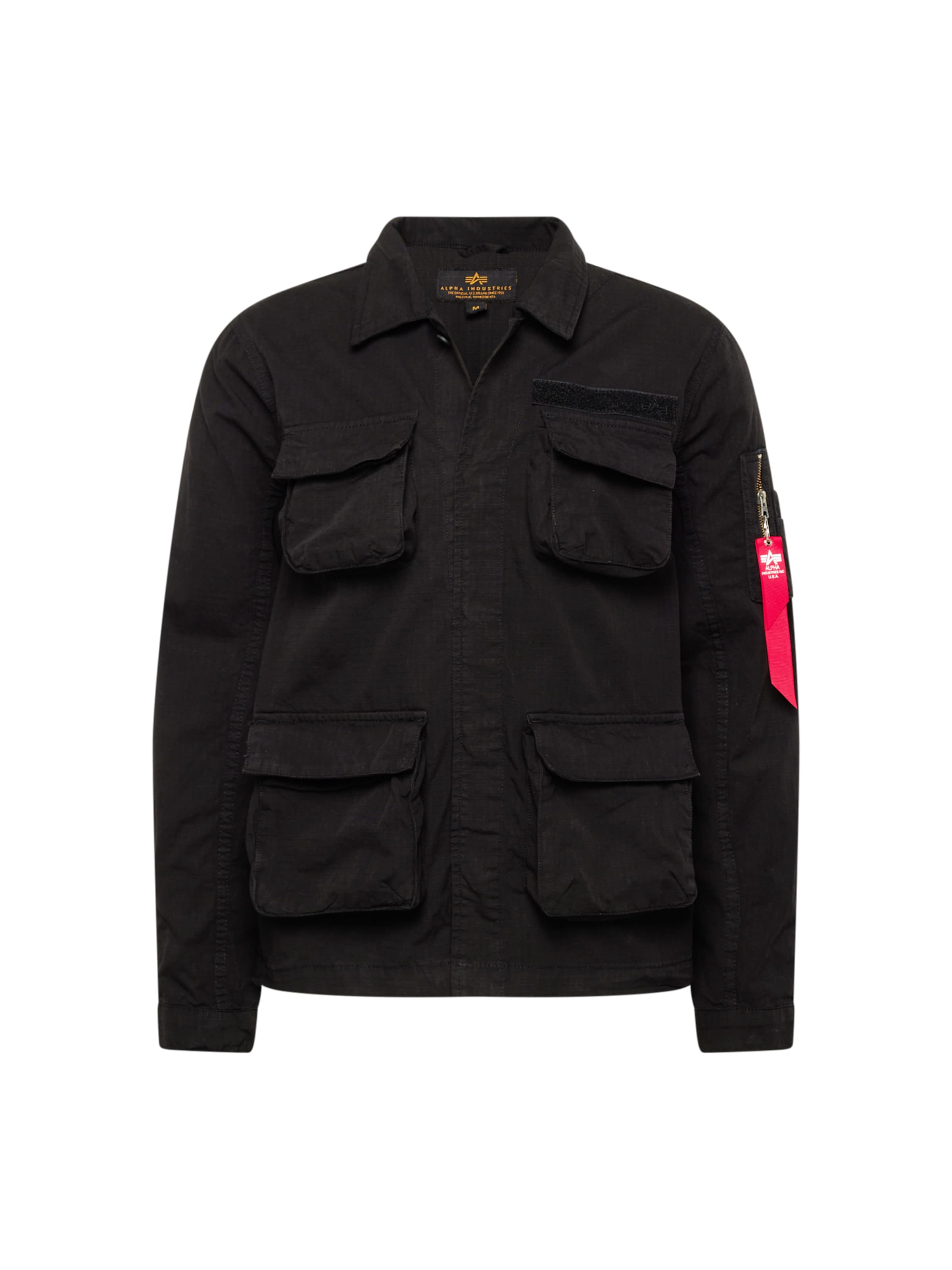 Veste mi-saison ALPHA INDUSTRIES en noir : devant