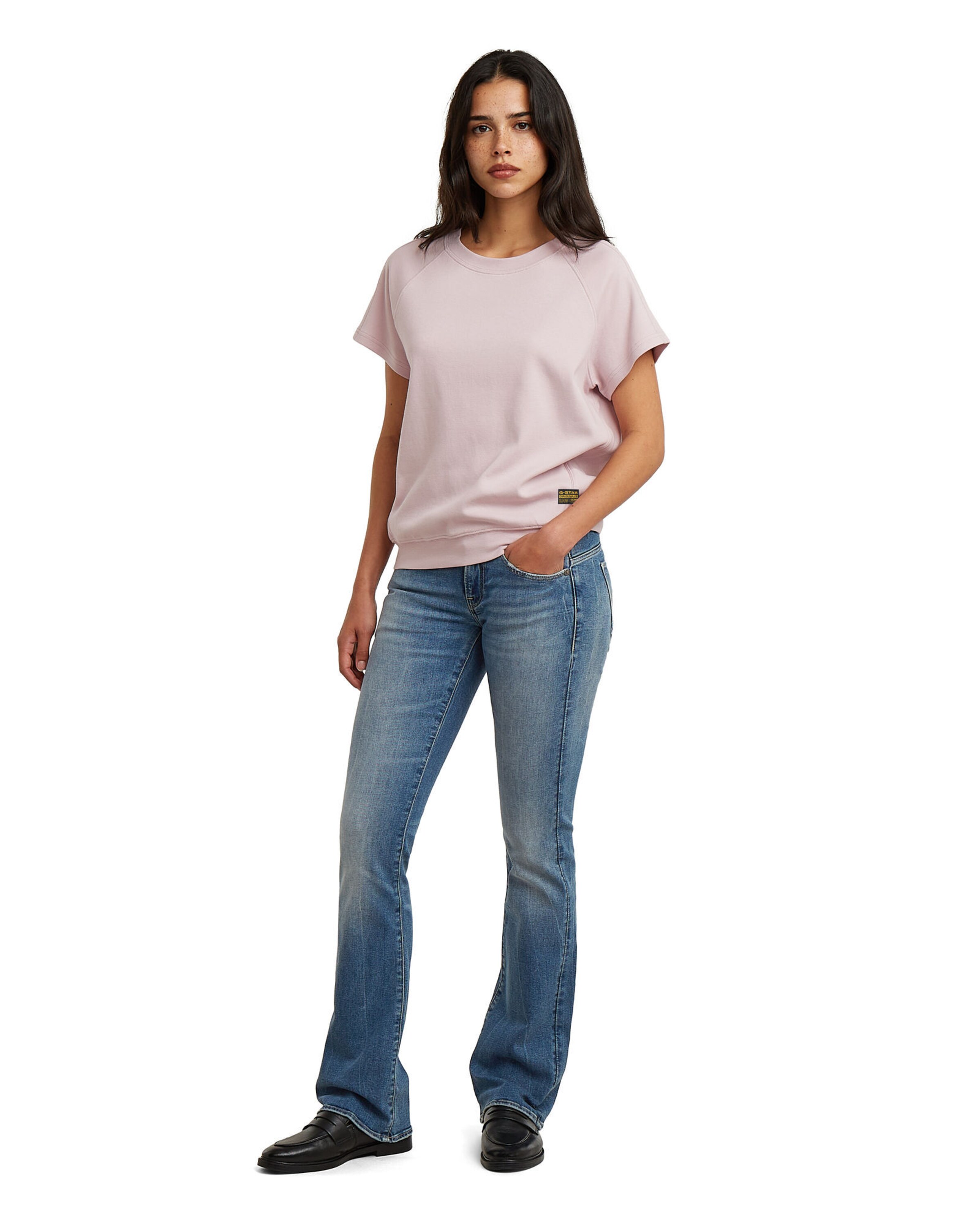 G-STAR Shirt 'Raglan ' in Roze