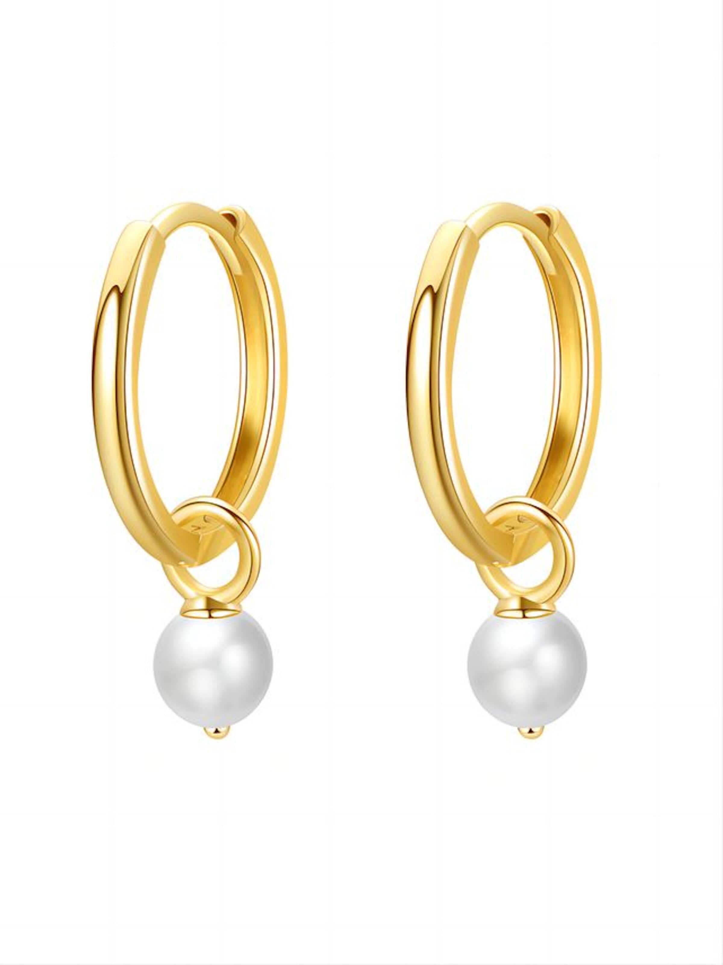 Dear Me Oorbellen 'New Beginnings Huggie' in Goud: voorkant