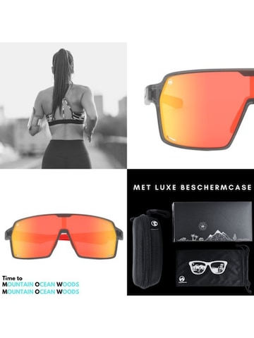 Lunettes de soleil sport 'MowMow Titan Sunglasses - Sports Glasses - Cycling Glasses - Men - Women' Mowmow en orange