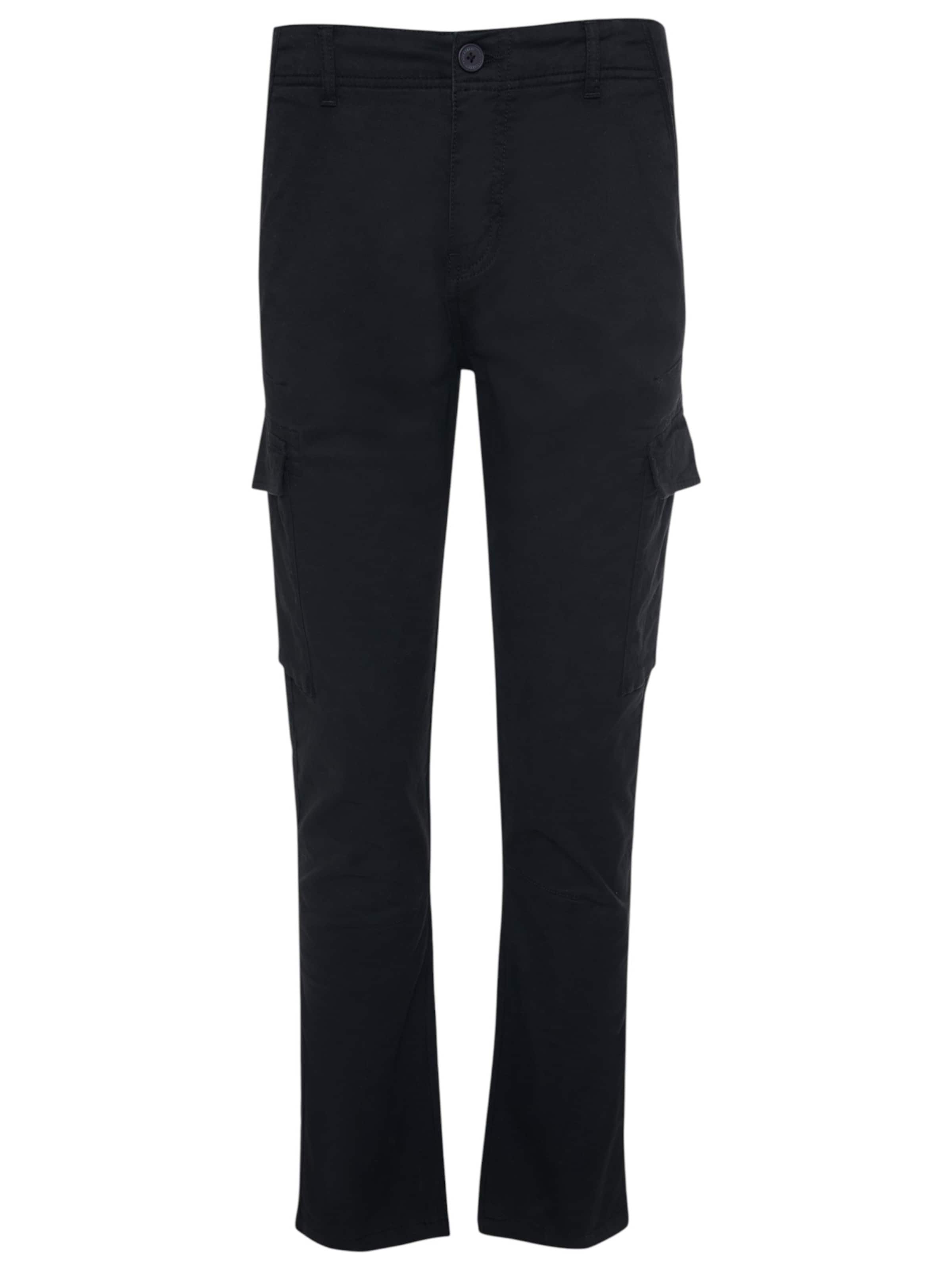 Threadbare lange Cargohose 'Battle Drill' in Schwarz: Vorderseite