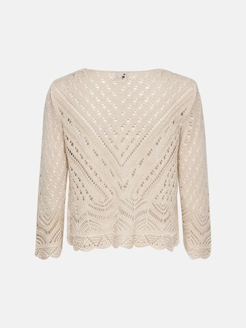 JDY Tröja 'JDY JDYNEW SUN 3/4 CROPPED PULLOVER KNT NOOS MAGLIONCINO' i beige