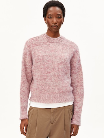 ARMEDANGELS Strickpullover MOULINÉ  BRUSHED in Pink: Vorderseite