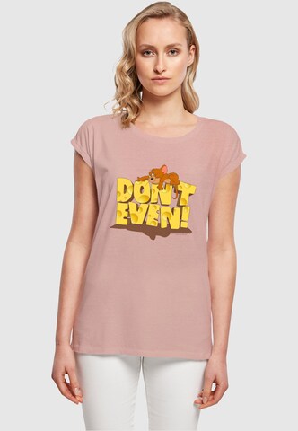 ABSOLUTE CULT Shirt 'Tom and Jerry - Don't Even' in Beige: voorkant