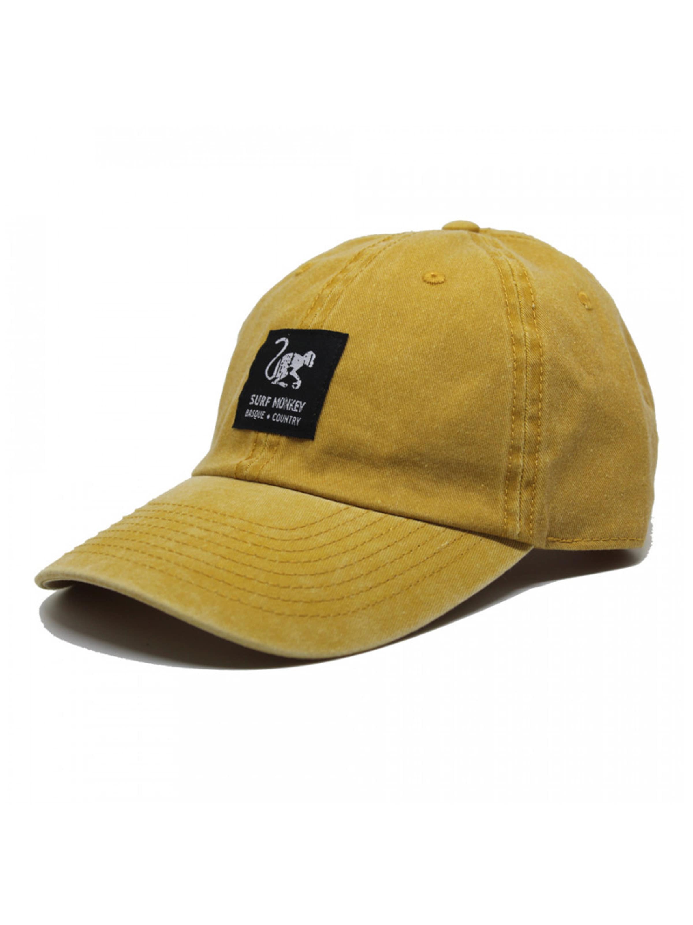 Cappello da baseball sportivo di Surf Monkey in giallo: frontale
