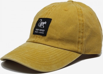 Surf Monkey Athletic Cap in Yellow: front