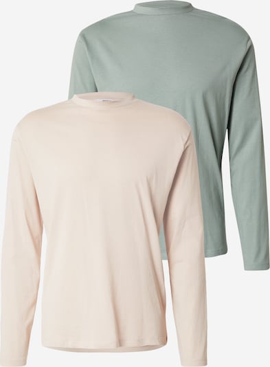 ABOUT YOU Majica 'Hasan' u bež / svijetlozelena, Pregled proizvoda