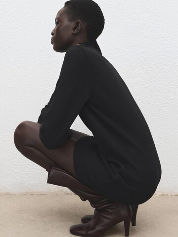 MANGOPletena haljina 'HARRY' - crna boja