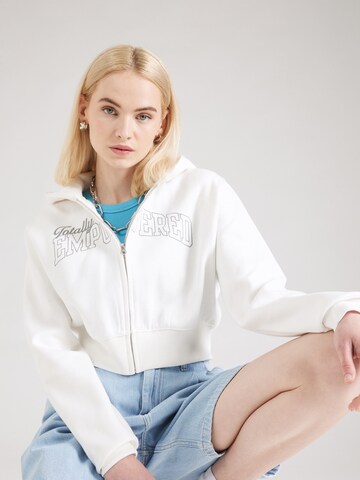 Tally Weijl - Sudadera con cremallera en blanco