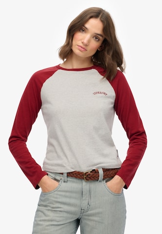 T-shirt 'Essential' Superdry en rouge : devant