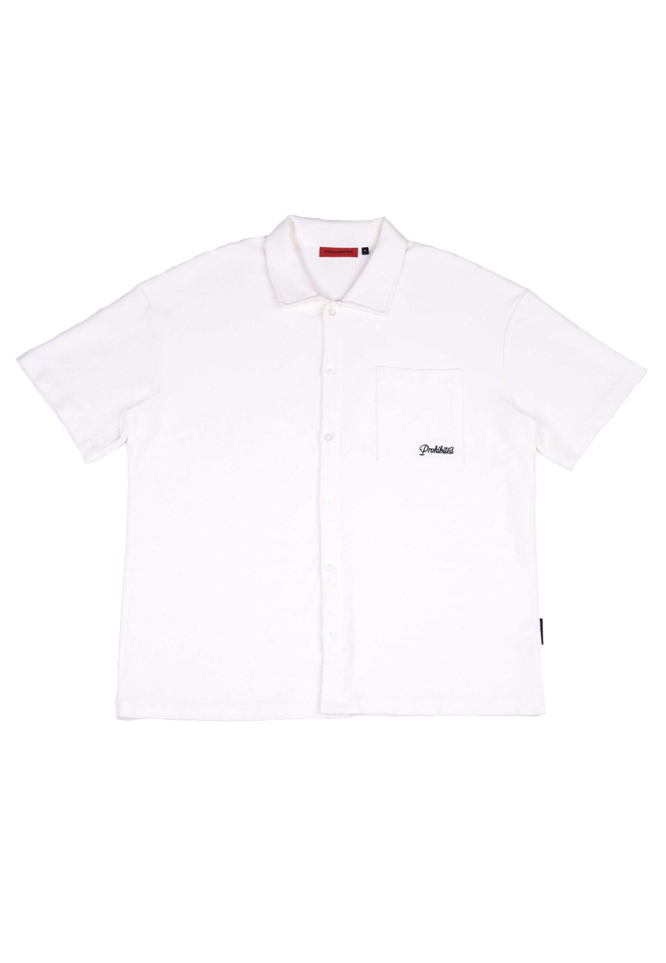 balta Prohibited Patogus modelis Marškiniai: priekis