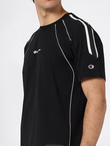 juoda Champion Authentic Athletic Apparel Marškinėliai