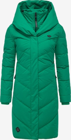 Ragwear Pitkä talvitakki 'Natalka' värissä vihreä: etupuoli