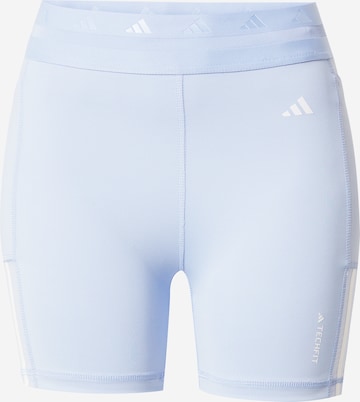 ADIDAS PERFORMANCE Skinny Sportbroek 'Techfit Hyperglam 5-Inch' in Blauw: voorkant