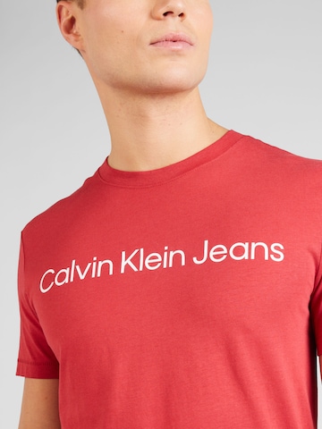 raudona Calvin Klein Jeans Marškinėliai