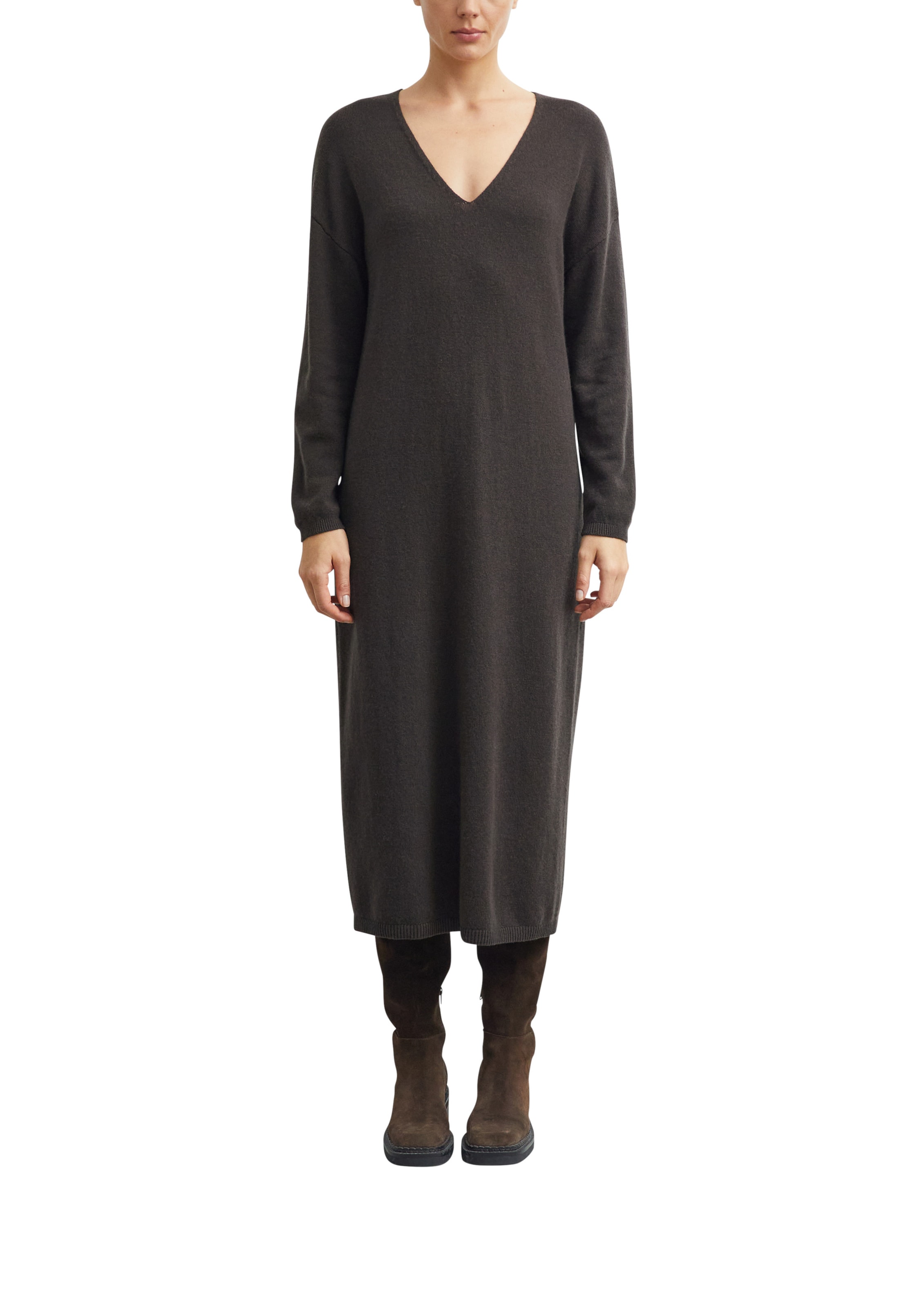 COMMA Knit dress in Brown: front