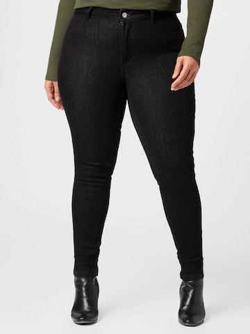 EVOKED Skinny Jeggings - fekete: elől