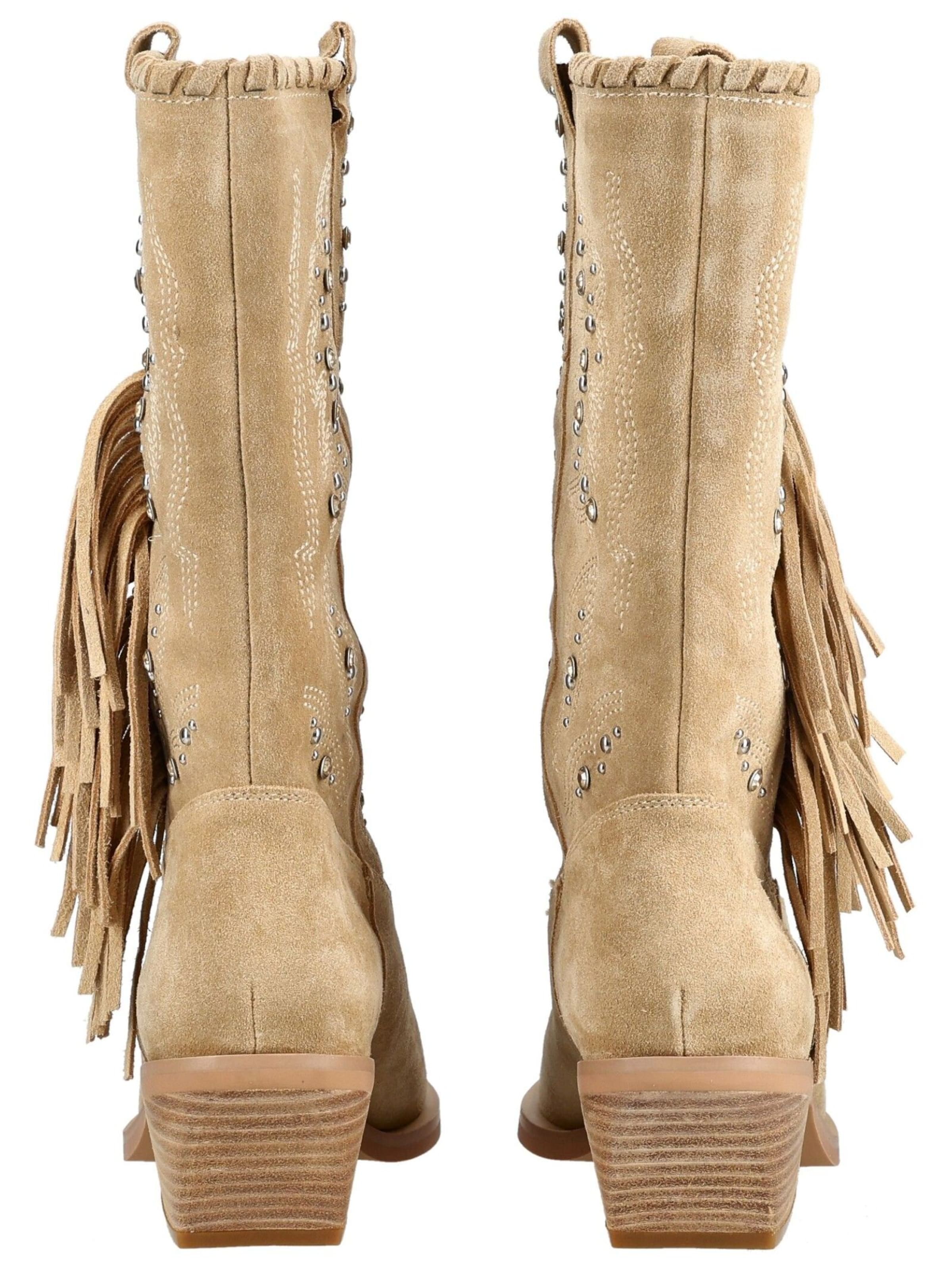 Alma En Pena Cowboylaarzen in Beige