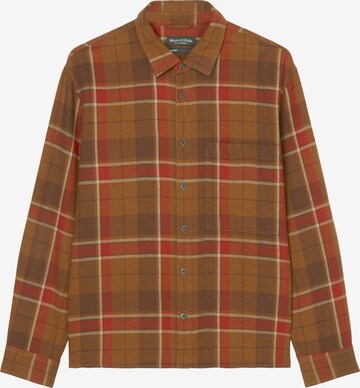 Marc O'Polo Button Up Shirt in Brown: front